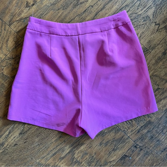Wmns skort pink wrap short dressy style zip up closure sz med - Picture 7 of 8